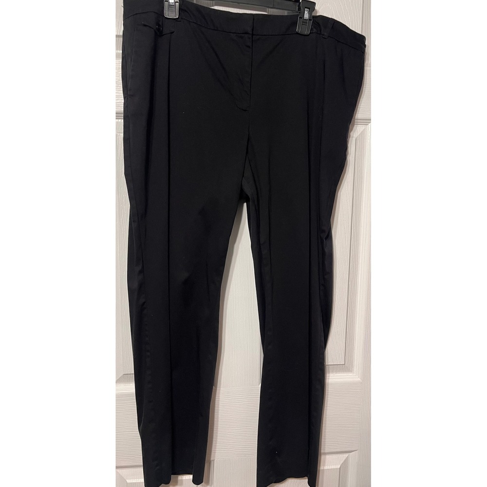 Talbots Woman Heritage Black Straight Leg‎ Trousers Pants Plus Size 18W Business